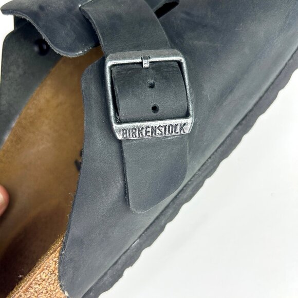 Birkenstock Boston Black Leather Clogs EU 42 / US 9 Mens Regular - Picture 10 of 10